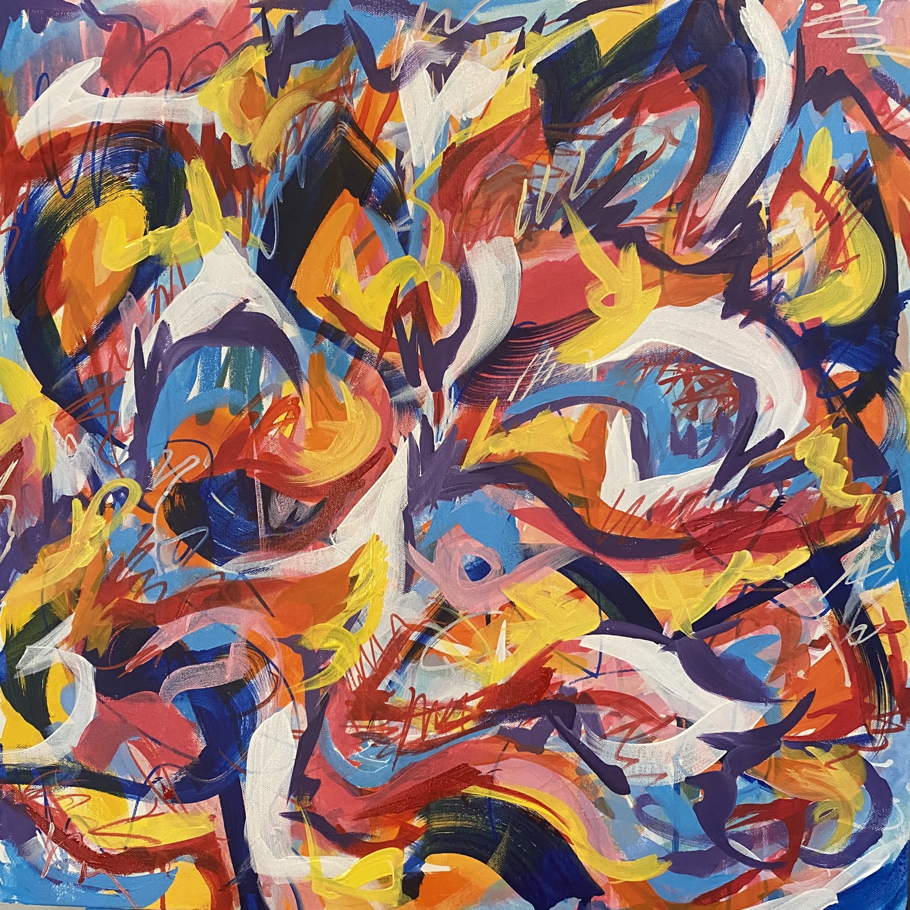 Thomas Abstracted Abstract Painting 22-10 - Thomas David Carr